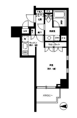 パークキューブ神田の物件間取画像